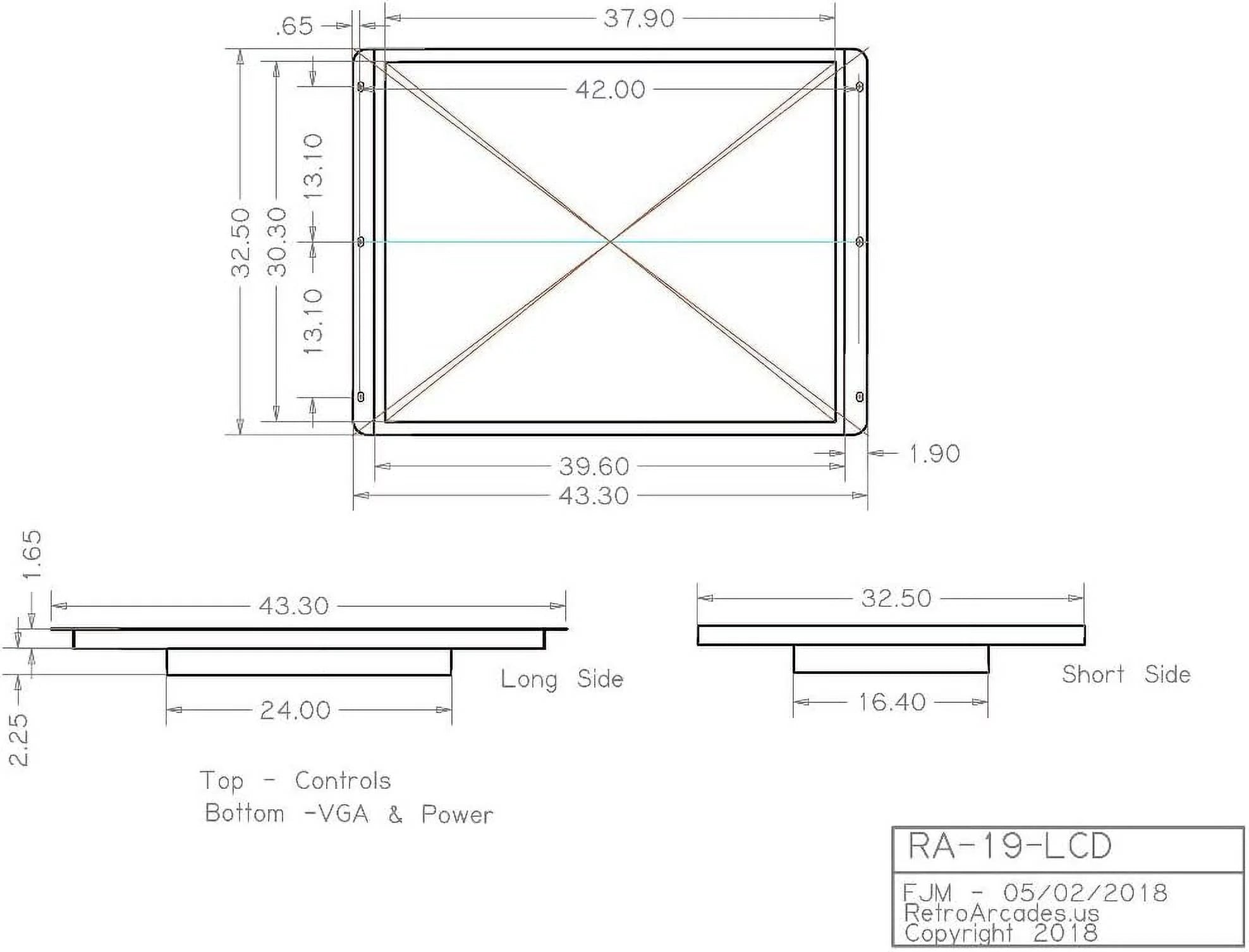 19 Inch Arcade Game LED Monitor for Jamma MAME Cabinets A987322