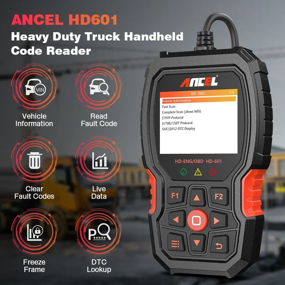Heavy Truck Scanner Diesel Diagnostic Tool OBD2 Code Reader for Trucks & Cars A7863