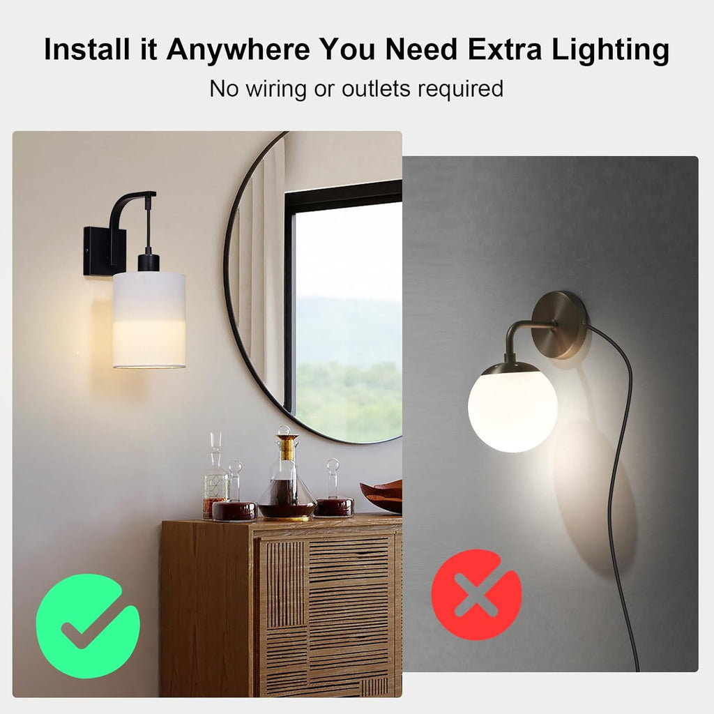 Battery Operated Wall Sconce Set of 2, Rechargeable O79940
