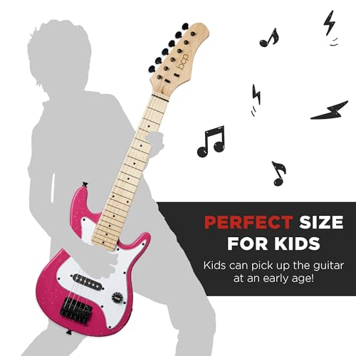 30in Kids Electric Guitar Beginner Starter Kit with Amplifier, Strap, Gig Bag, Picks J4176