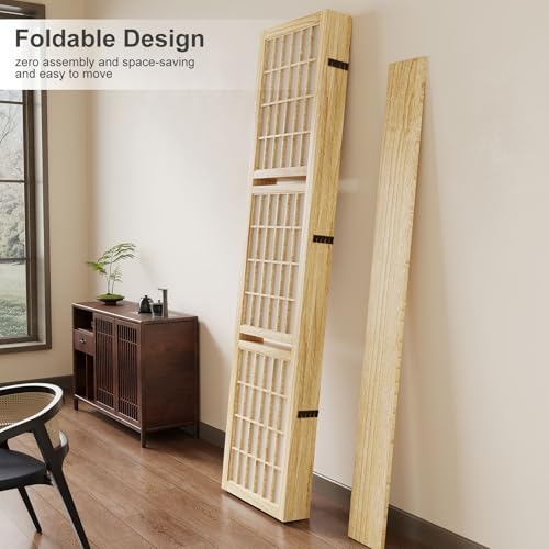 Japanese Shoji Style Folding Room Divider, 4 Panels, Black G5567