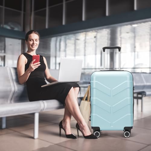 Hardside Carry-On Luggage 22x14x9 with Spinner Wheels G556