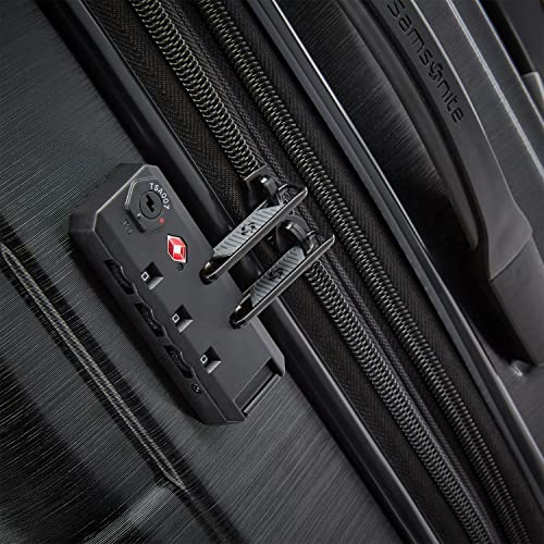 Hardside Expandable Carry-On Luggage with Spinner Wheels, Black, 20-Inch O253