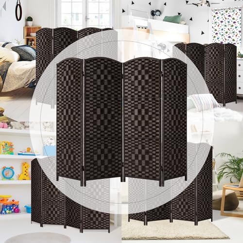 3 Panel Folding Room Divider, Dark Mocha Privacy Screen K453
