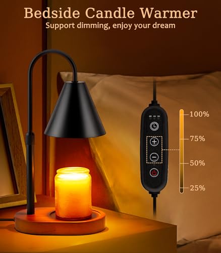 Candle Warmer Lamp with Timer, Adjustable Height and Dimmable Light X139476