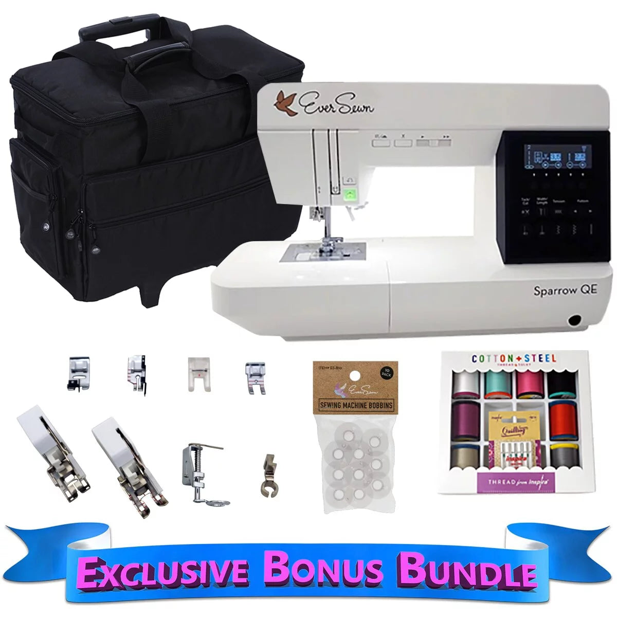 EverSewn Sparrow QE Quilting Machine With Bonus Combo