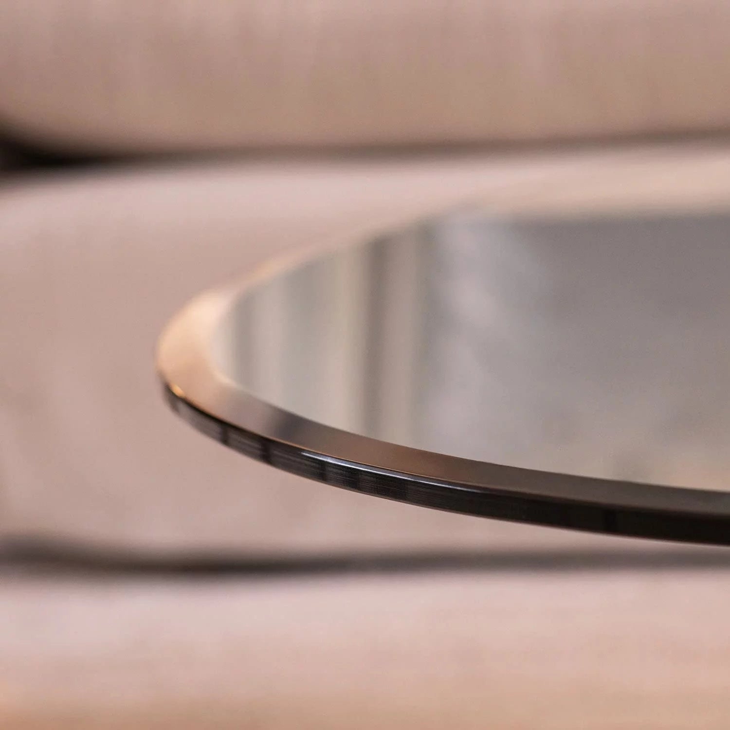 27" Round 1/4" Thick Tempered Clear Glass Table Top with Polished Edge K566