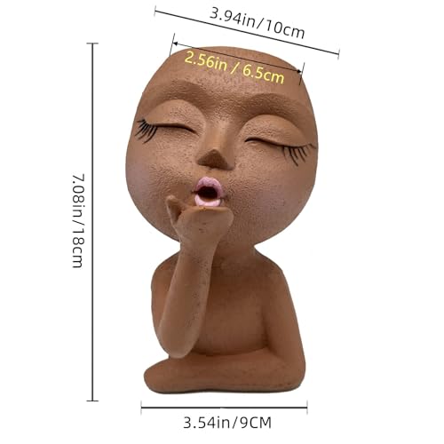 Face Planter Pot for Plants Succulent Cactus Indoor Outdoor Q55365