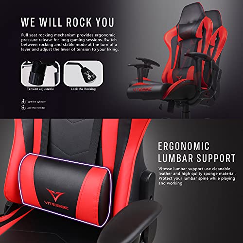 Gaming Chair High Back Ergonomic Racing Desk with Lumbar Support and Headrest C983