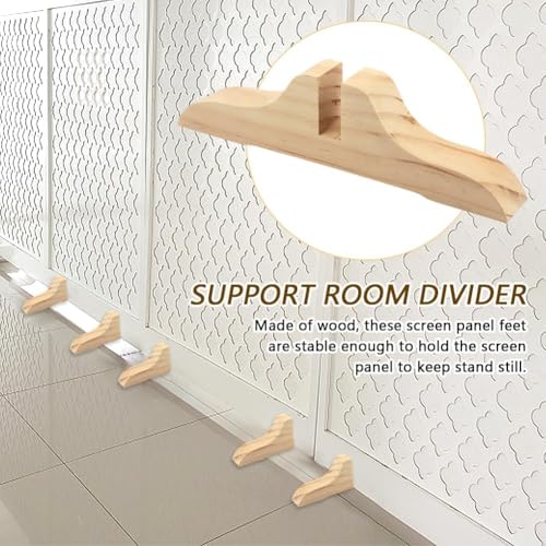 Folding Room Divider Stand with Screws for Home Office O765472