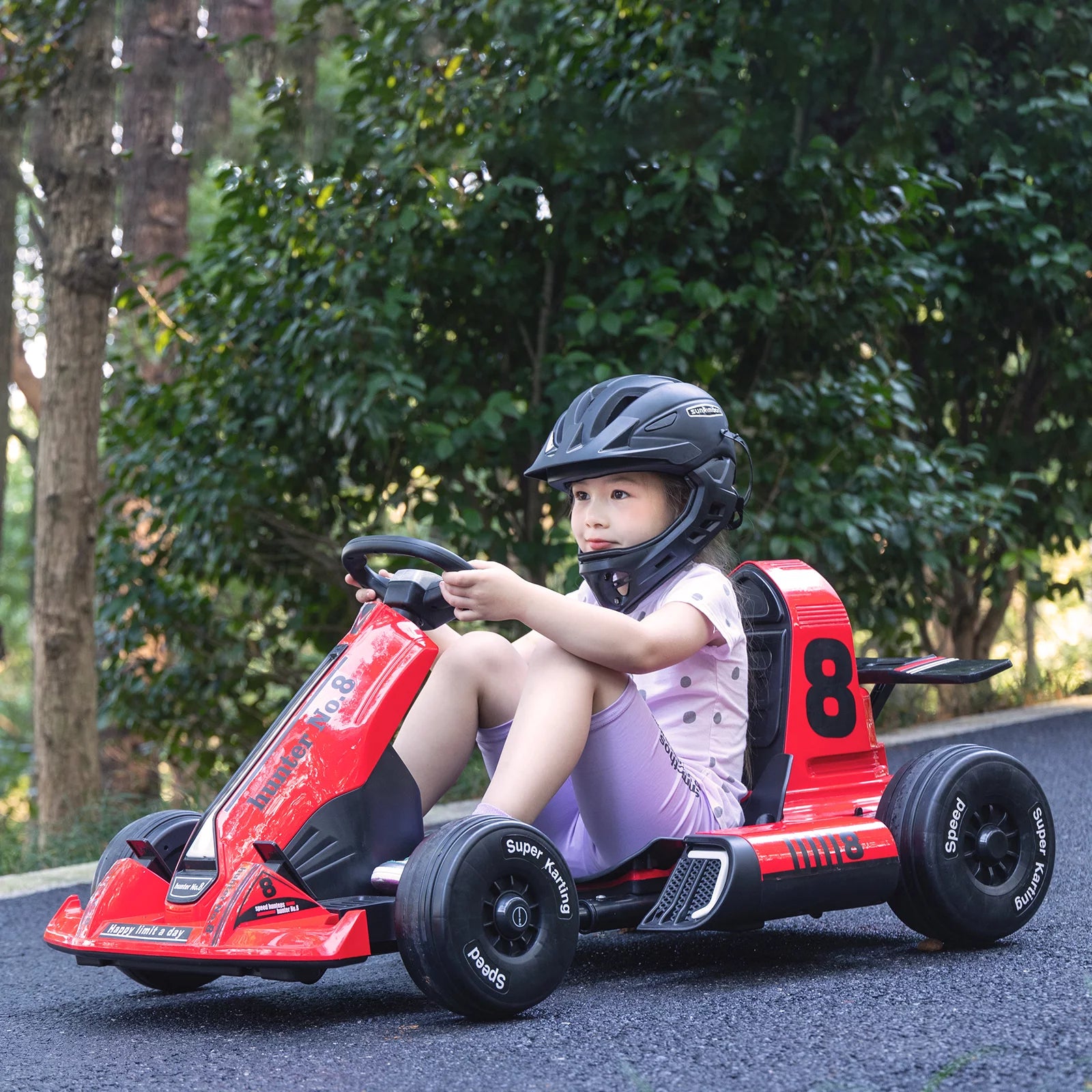 Electric Ride On Go Kart for Kids Adults, 12V Remote Control W62912