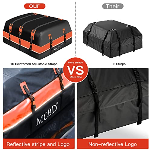 Soft-Shell Waterproof Rooftop Cargo Carrier, 21 Cubic Feet, with Straps and Storage Bag I12135
