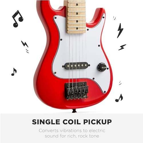 30in Kids Electric Guitar Beginner Starter Kit with Amplifier, Strap, Gig Bag, Picks J4176