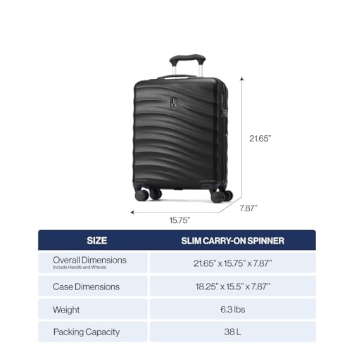Hardside Expandable Carry-On Luggage with 8 Spinner Wheels and TSA Lock Q7052