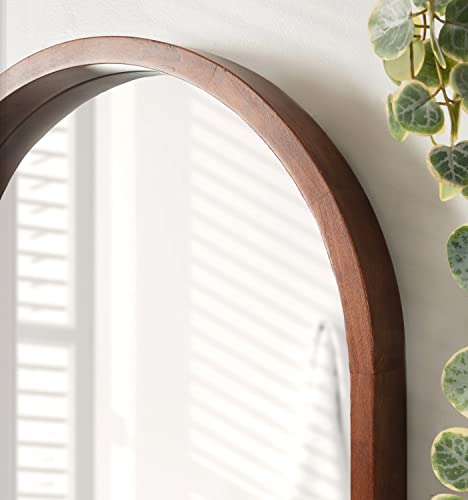 Rustic Modern Farmhouse Arch Mirror, 24 x 36, Natural Wood Finish I462066
