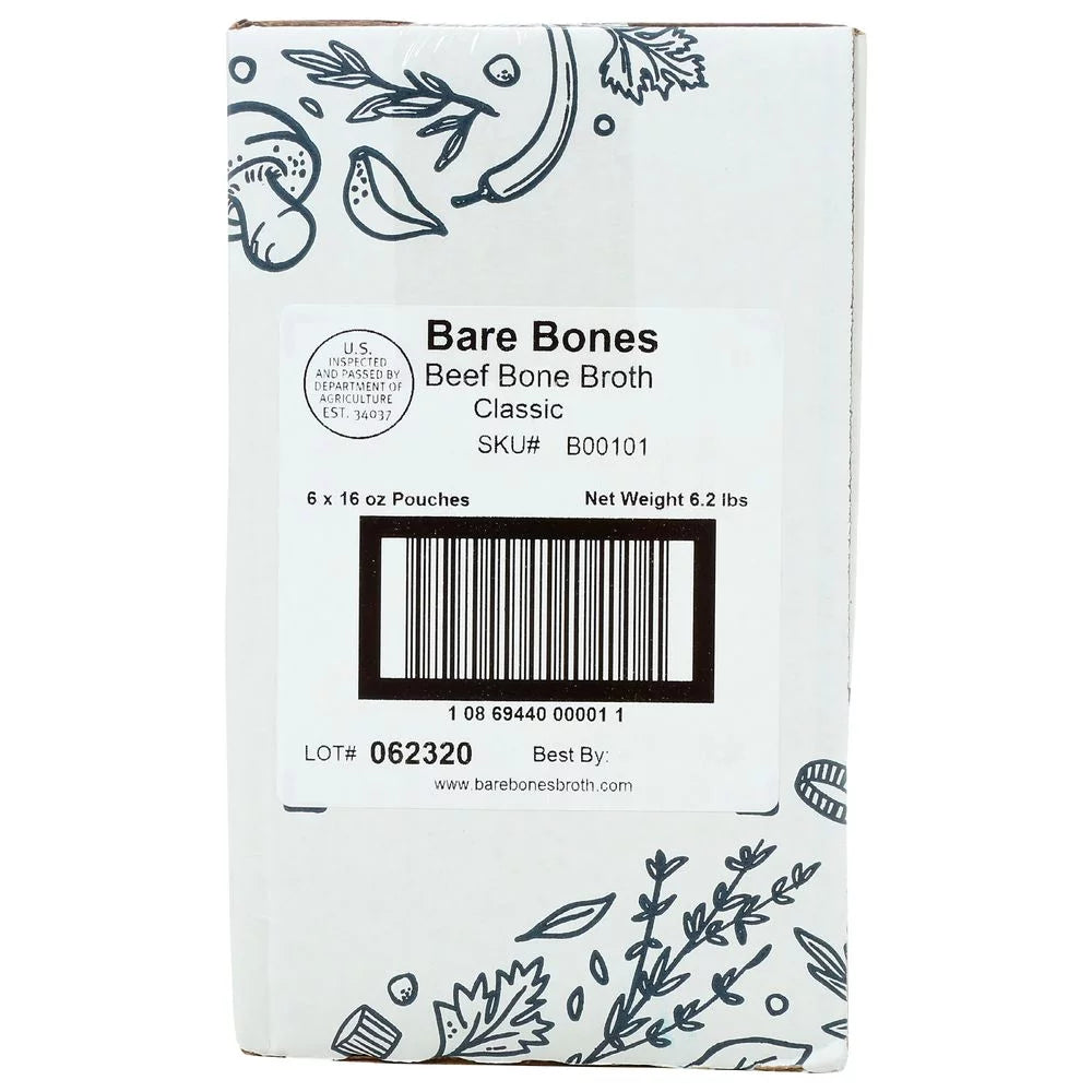 Grass Fed Beef Bone Broth, 16 Ounce, 6 Pack M564