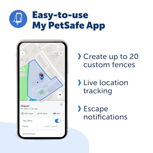 GPS Dog Fence Collar with App Tracking, Waterproof Rechargeable T221556