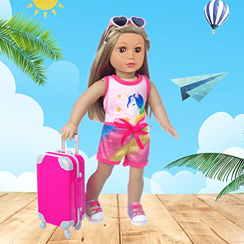 18 inch Doll Clothes and Travel Accessories Play Set Z87313