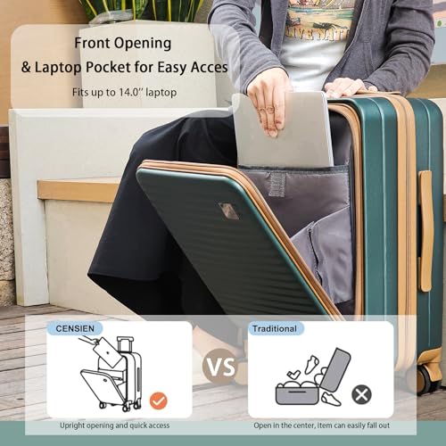 Expandable Hardside Carry-On Luggage with Spinner Wheels and TSA Lock Y87100