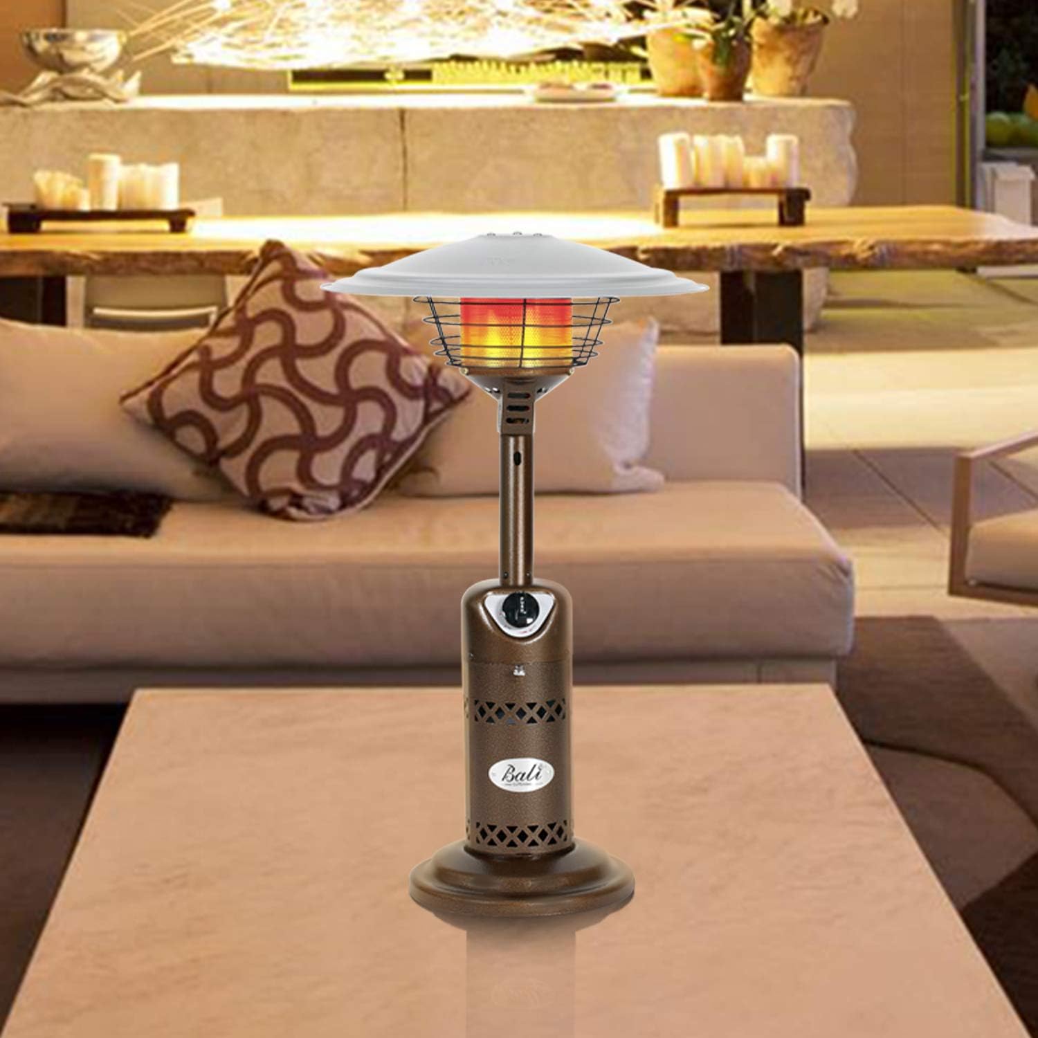 Patio Heater Gas Portable Tabletop Propane Outdoor Heater with Adjustable Thermostat B756