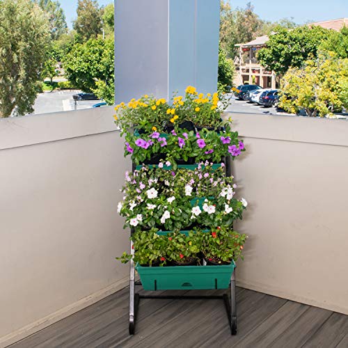Vertical Garden Herb Raised Bed 4.5FT Freestanding Elevated Planters with 5 Container Boxes I128563