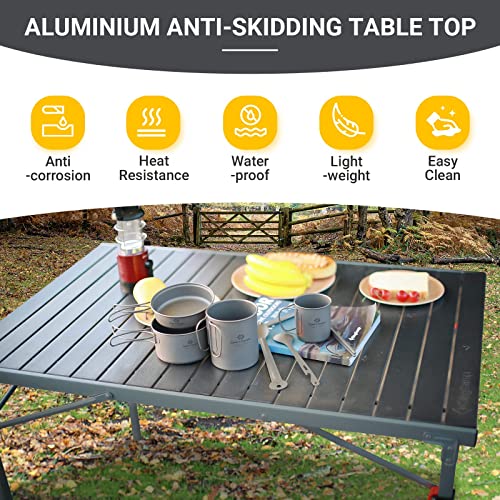 Folding Camping Table Aluminum Roll Up Portable Picnic Table Q486920