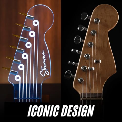 LED Guitar Pick Holder with 7-Color Changing Light, Holds 6 Picks, USB Powered E815959
