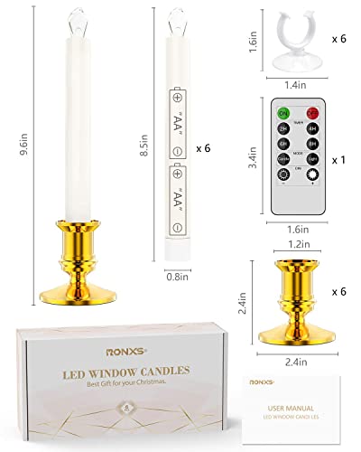 Flameless Taper Candles with Timer and Remote, LED Flickering for Home Decor M875