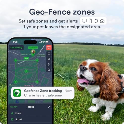 Dog GPS Tracker with Geo-Fence and Real-Time Location Alerts Q91407