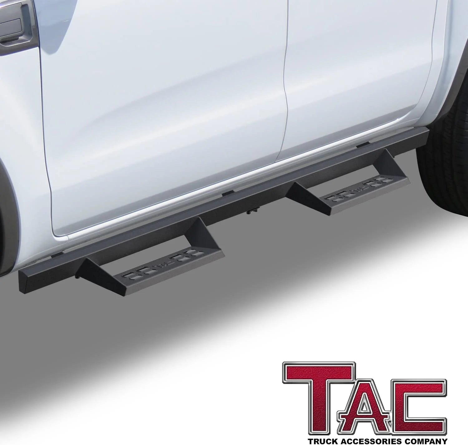 Running Boards Compatible with 2019-2023 Ford Ranger SuperCrew Cab 4" Drop Black Side Steps W24937
