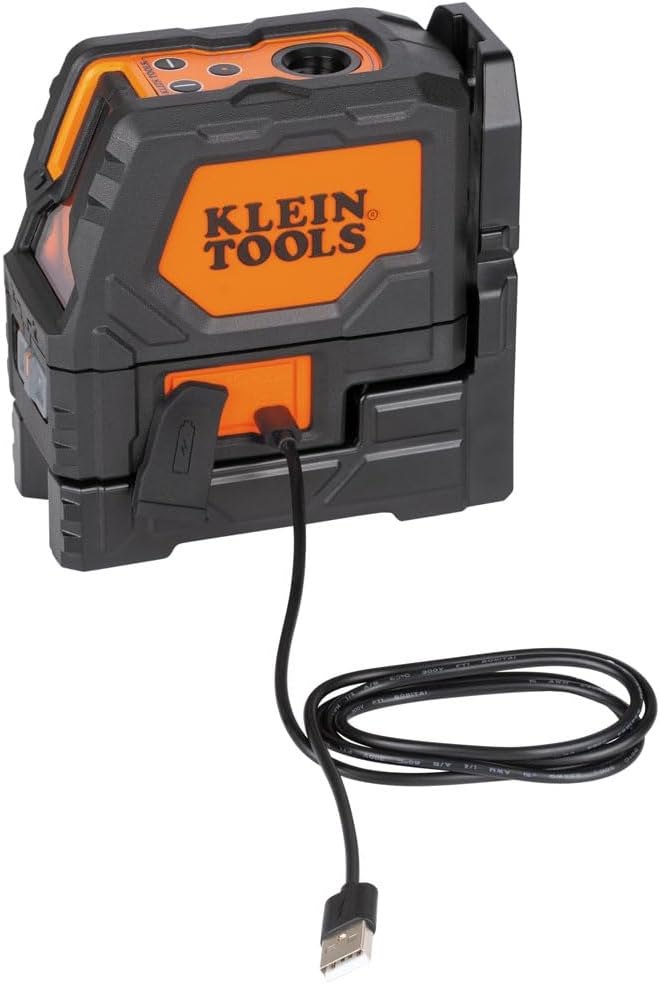 Self-Leveling Laser Level, Rechargeable, Cross-Line with Magnetic Mounting Clamp A77740