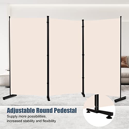 Room Divider 6ft 3 Panel Portable Fabric Partition Screen D7135