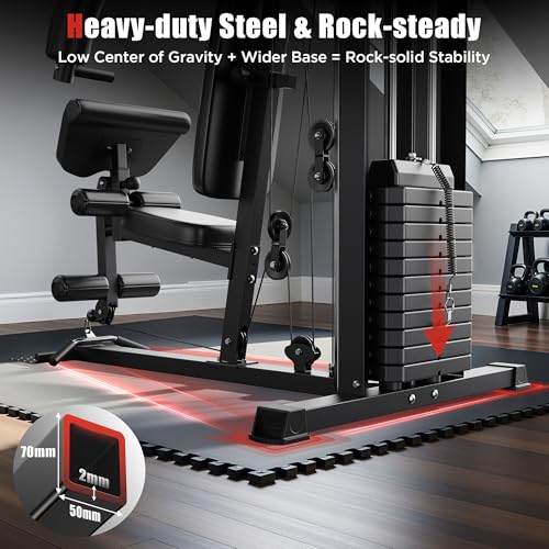Home Gym Equipment with 154LBS Weight Stack for Full Body Strength Training X9510