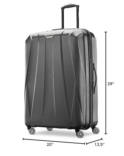 Hardside Expandable Carry-On Luggage with Spinner Wheels, Black, 20-Inch O253