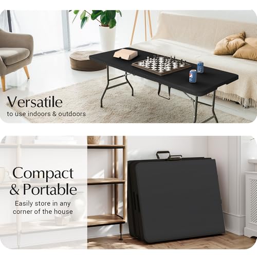 Heavy Duty Portable Folding Table for Dining, Parties, and Camping Z981199