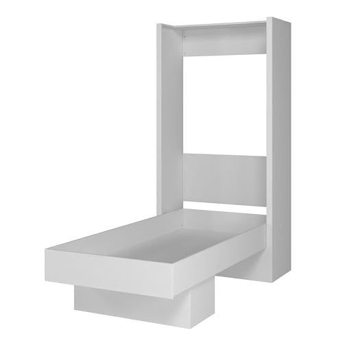 Full Murphy Wall Bed in White with Shelf Q5664