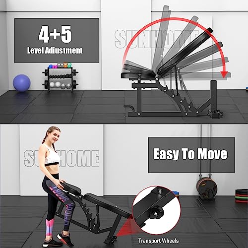 Multifunction Home Gym System with 138LB Weight Stack K907385