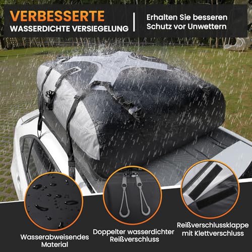 Car Roof Bag Cargo Carrier 20 Cubic, Waterproof with Strap and Anti-Slip Mat O493