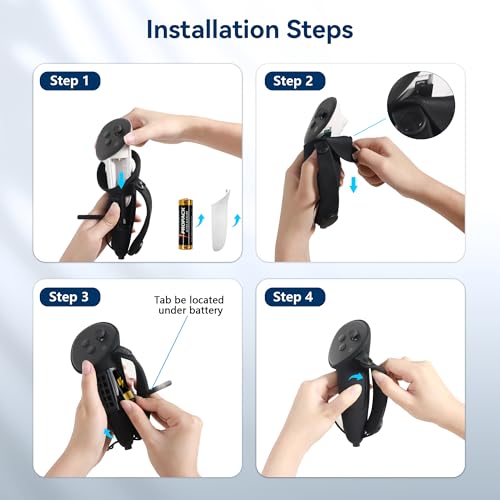 Controller Grips Cover with Battery Opening Cover and Knuckle Straps Protector H1506