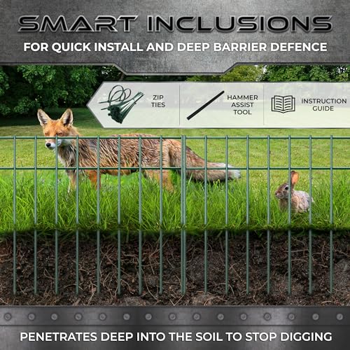 Dog Digging Fence Barrier 5 Pack Black 24in x 15in H51269