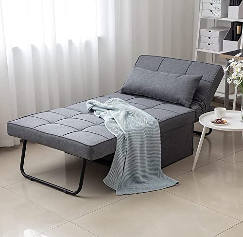 Folding Sofa Bed with Adjustable Backrest, Dark Grey Q8430