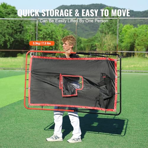 Baseball and Softball Rebounder Net with Pitching Target U4848