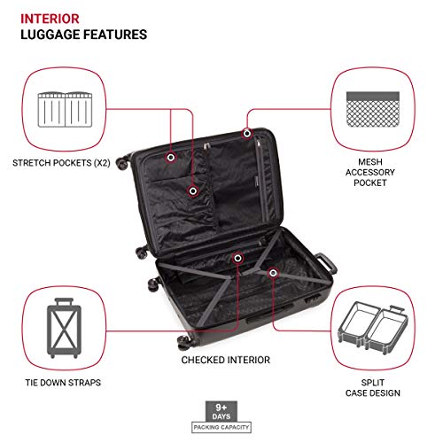 Expandable Hardside Luggage with Spinner Wheels and TSA Lock, Carry-On 19-Inch X51908