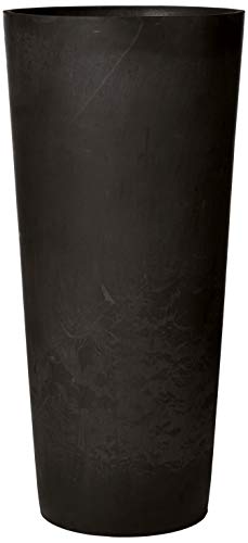 Contempo Tall Round Planter, 13 by 13 by 28-Inch, Black Q850336
