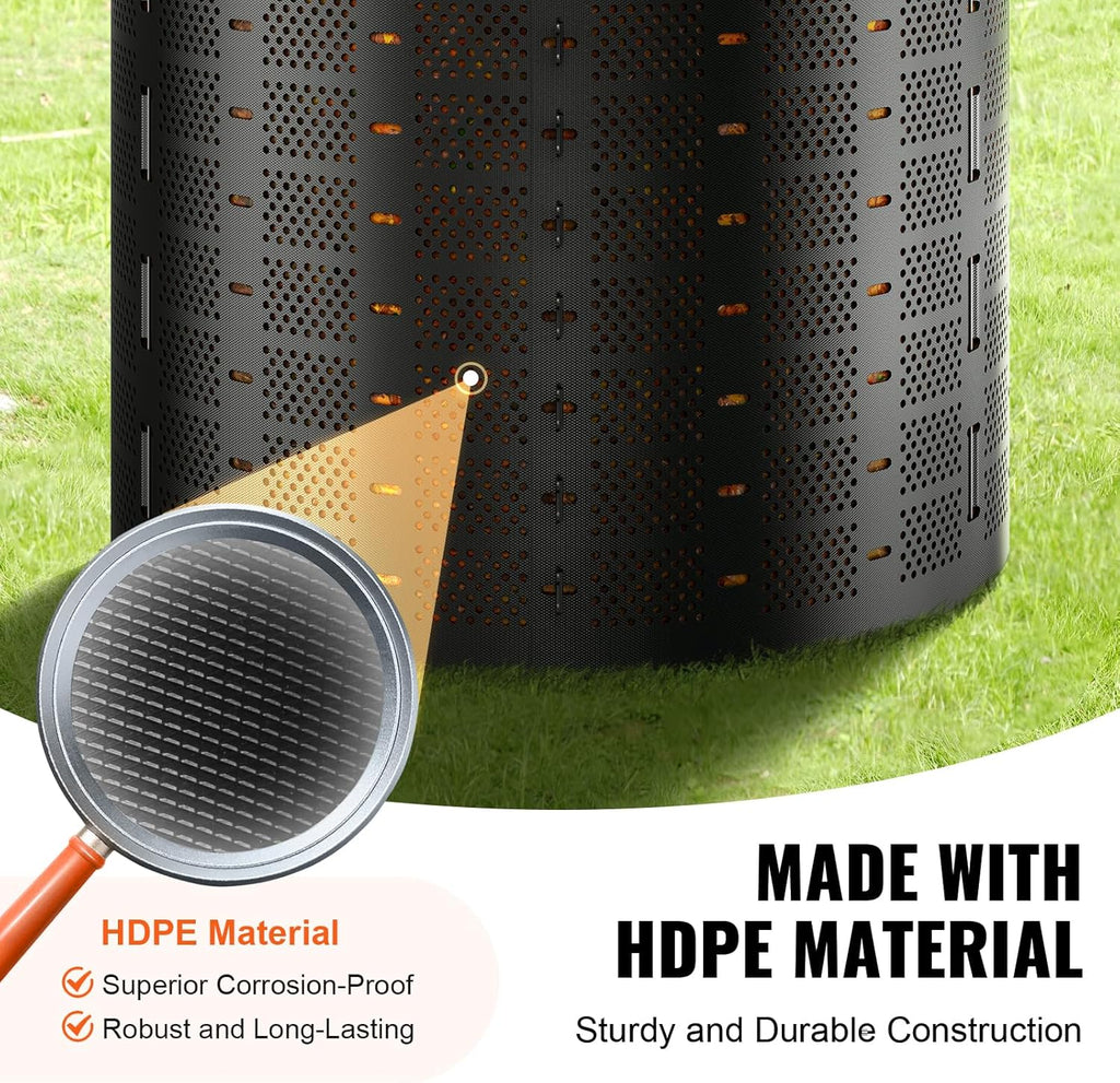 Compost Bin 220 Gallon, Outdoor Expandable Composter C188512