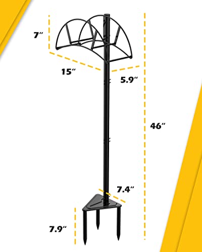 Metal Garden Hose Holder Stake, Freestanding, Heavy Duty H23236