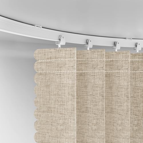 Blackout Accordion Room Divider Curtains with Ceiling Track for Bedroom Patio Sliding Door Q924855