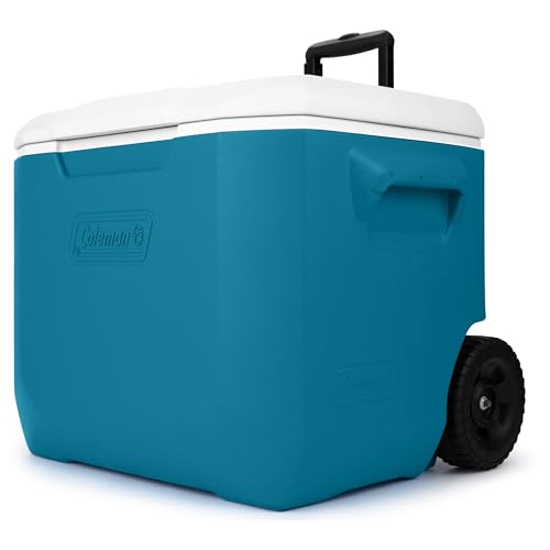 60qt Rolling Cooler with Wheels, Insulated Portable Chiller S628647