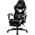 Gaming Chair with Footrest Lumbar Support High Back Recliner Ergonomic Leather L124