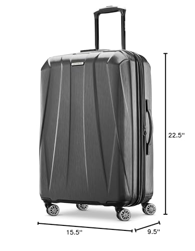 Hardside Expandable Carry-On Luggage with Spinner Wheels, Black, 20-Inch O253
